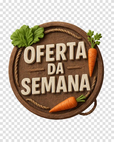 Selo 3d Oferta da semana Fundo Transparente