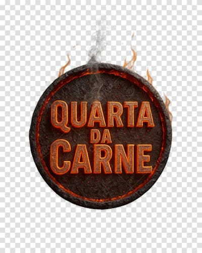 Selo 3d Quarta da Carne fundo transparente