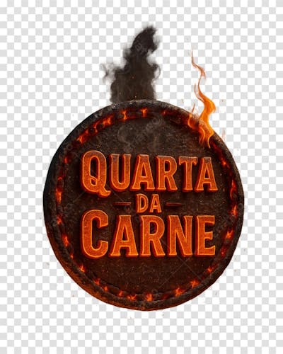 Selo 3d Quarta da Carne fundo transparente
