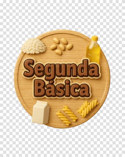 Selo 3d segunda básica fundo transparente