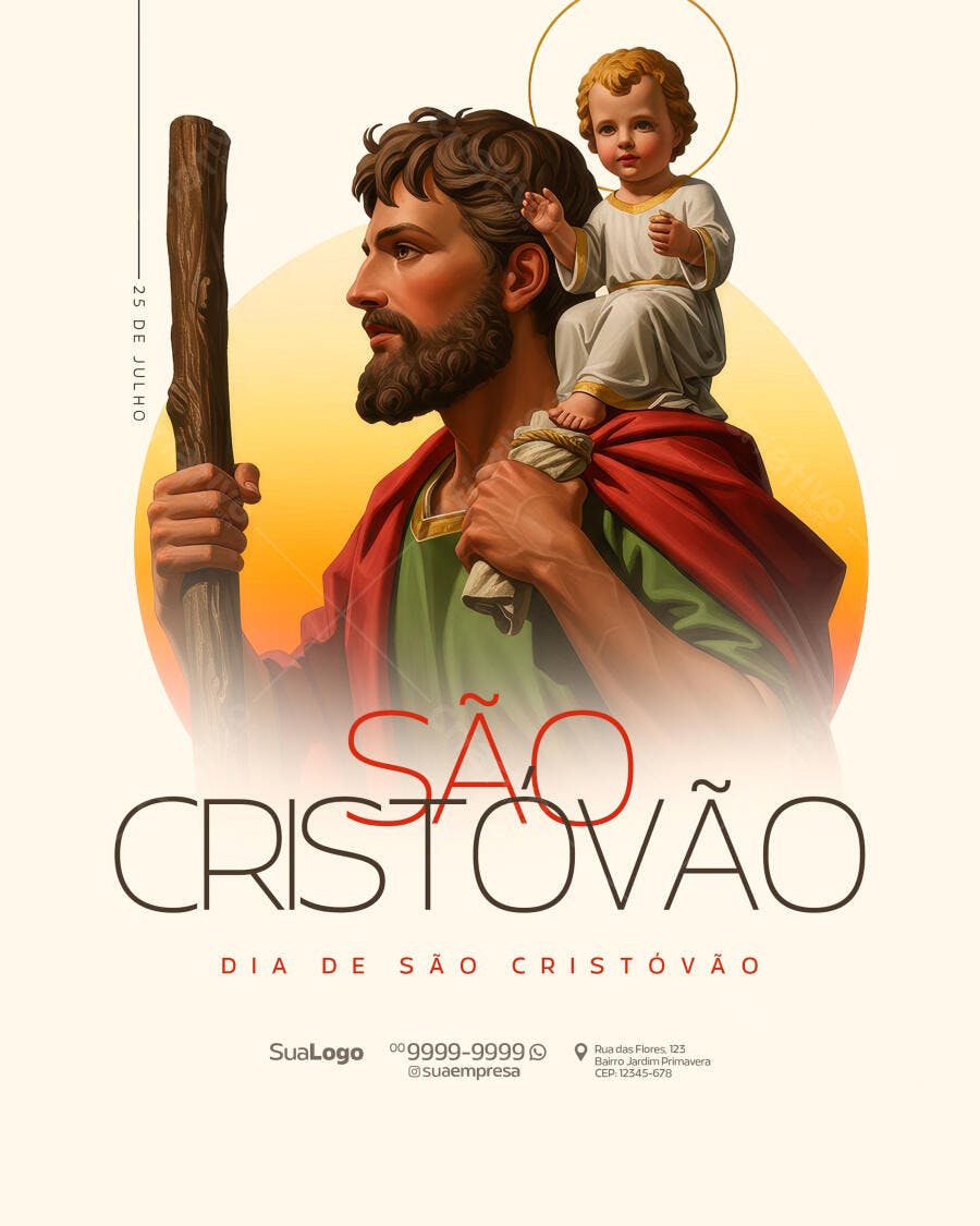 Flyer Dia de São Cristóvão PSD Editável