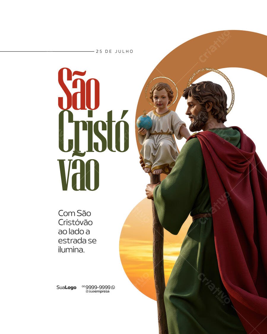 Flyer Dia de São Cristóvão PSD Editável