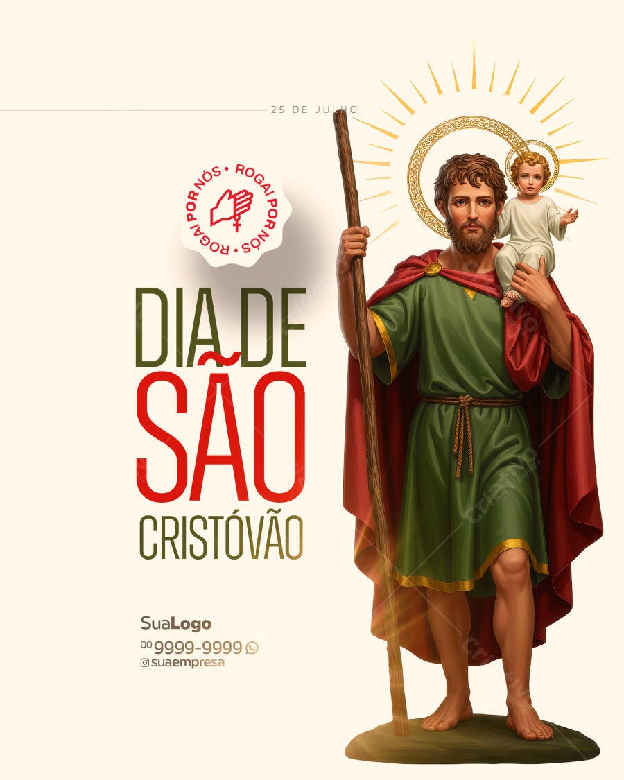 Flyer Dia de São Cristóvão PSD Editável