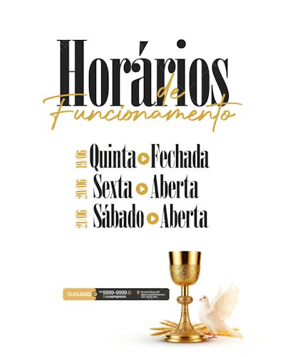 Social Media - Horários de Corpus Christi (2)