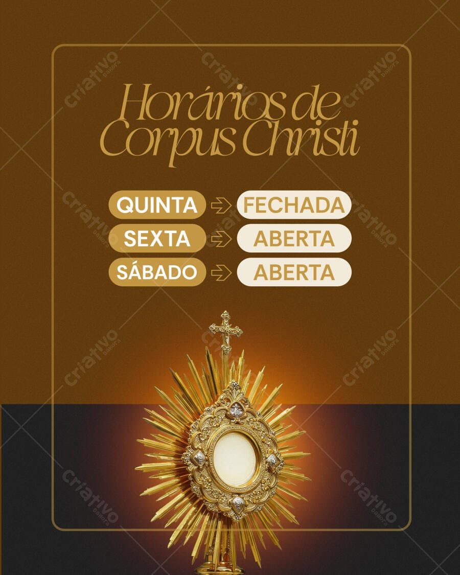 Flyer para Corpus Christi PSD Editável