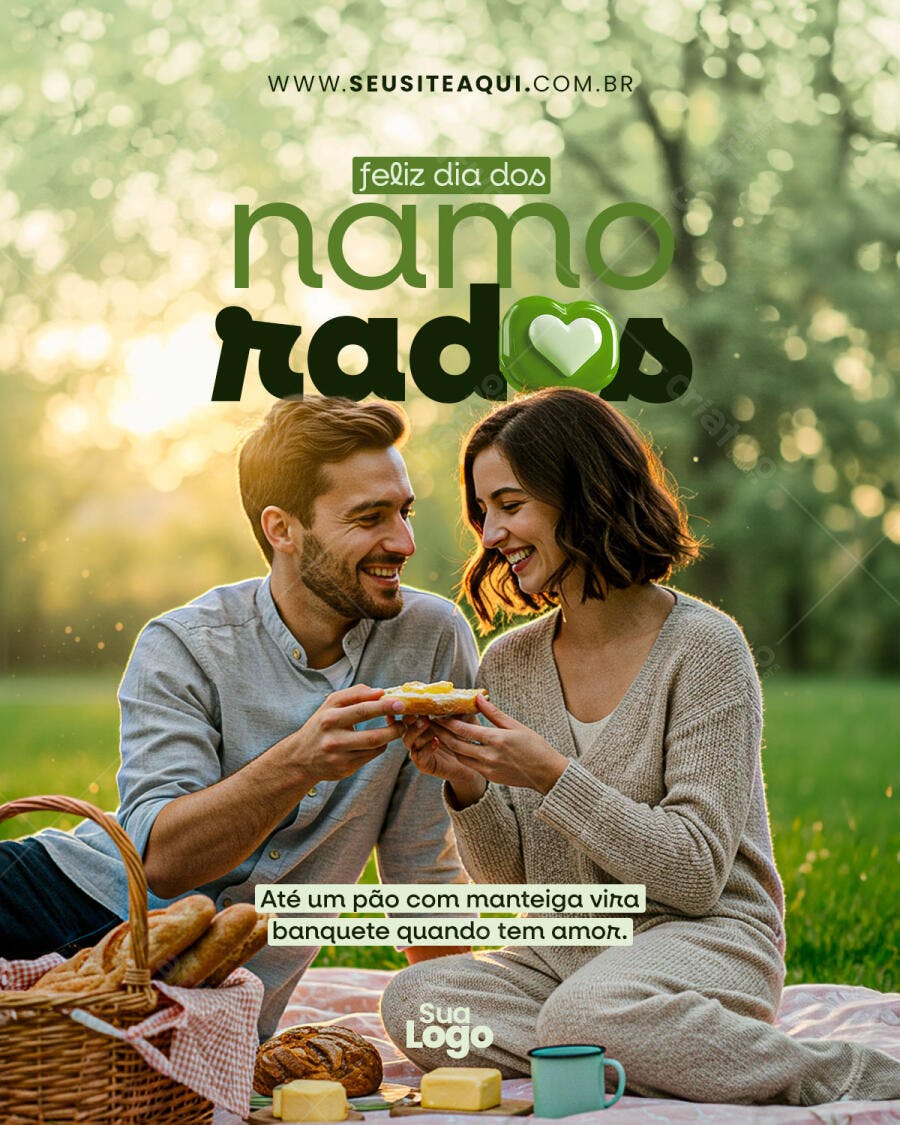 Post para o Dia dos Namorados PSD Editável