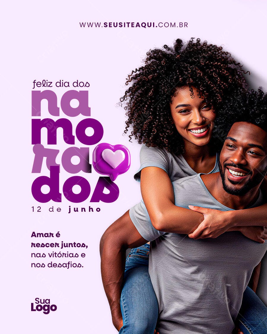 Post para o Dia dos Namorados PSD Editável