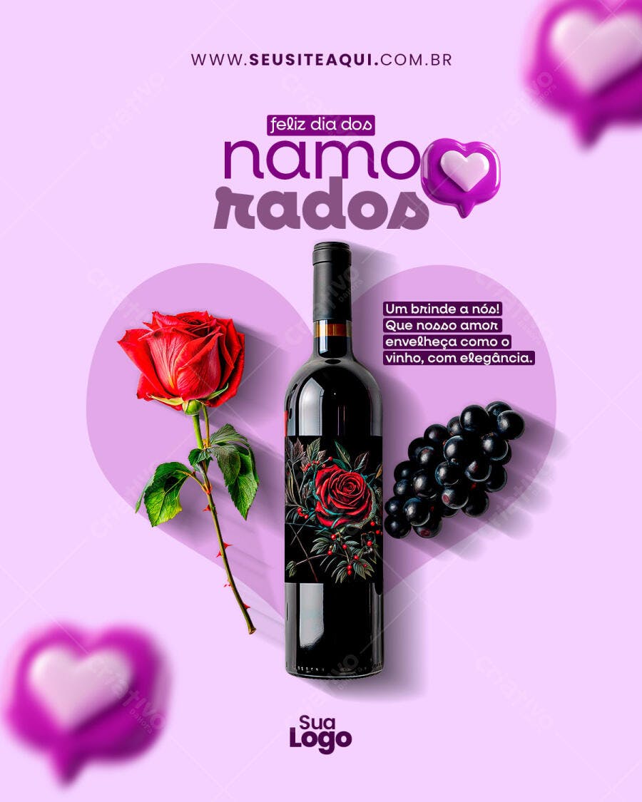 Flyer Dia dos Namorados PSD Editável