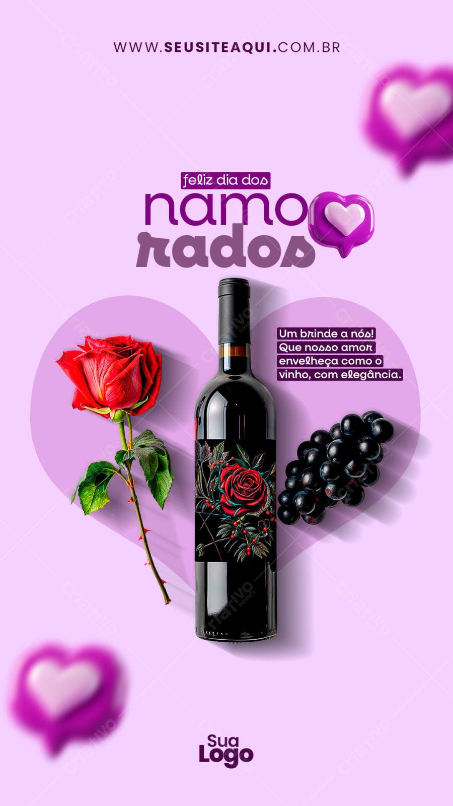 Flyer Dia dos Namorados PSD Editável