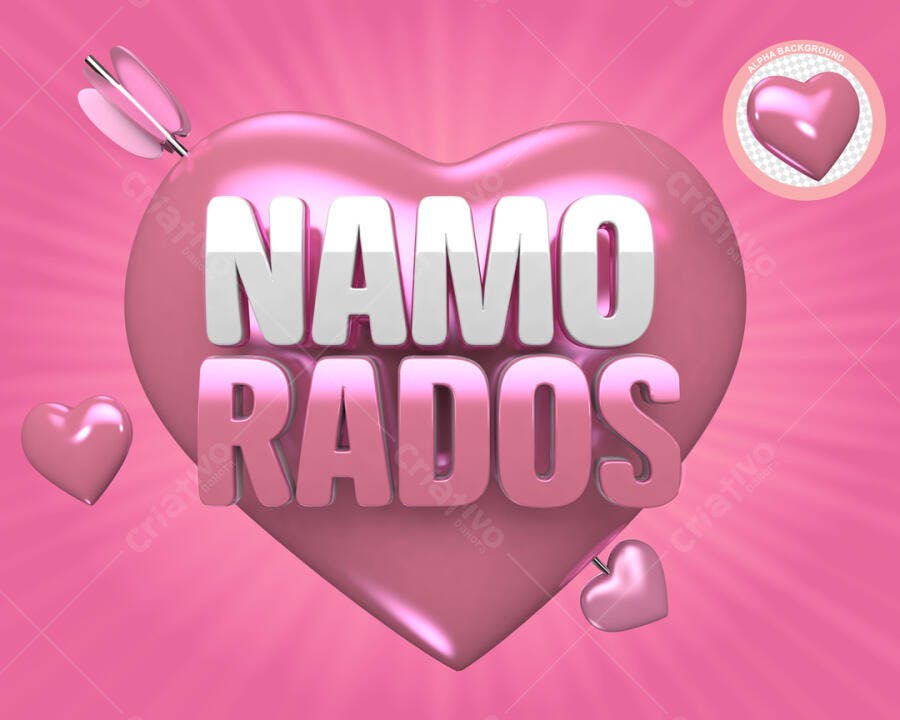 Arte Dia dos Namorados PSD Editável