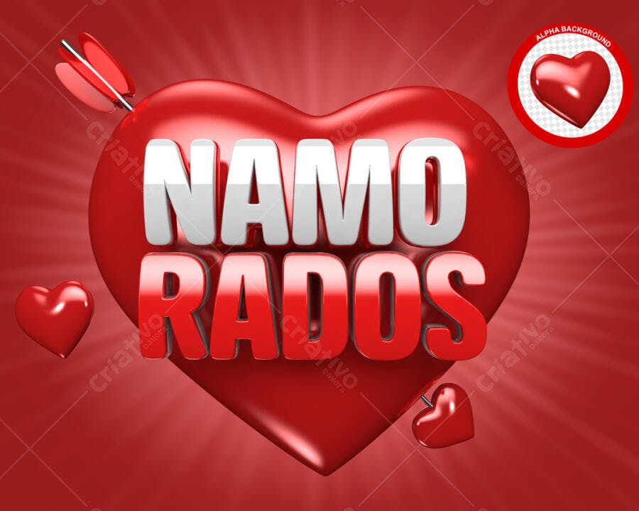 Arte Dia dos Namorados PSD Editável