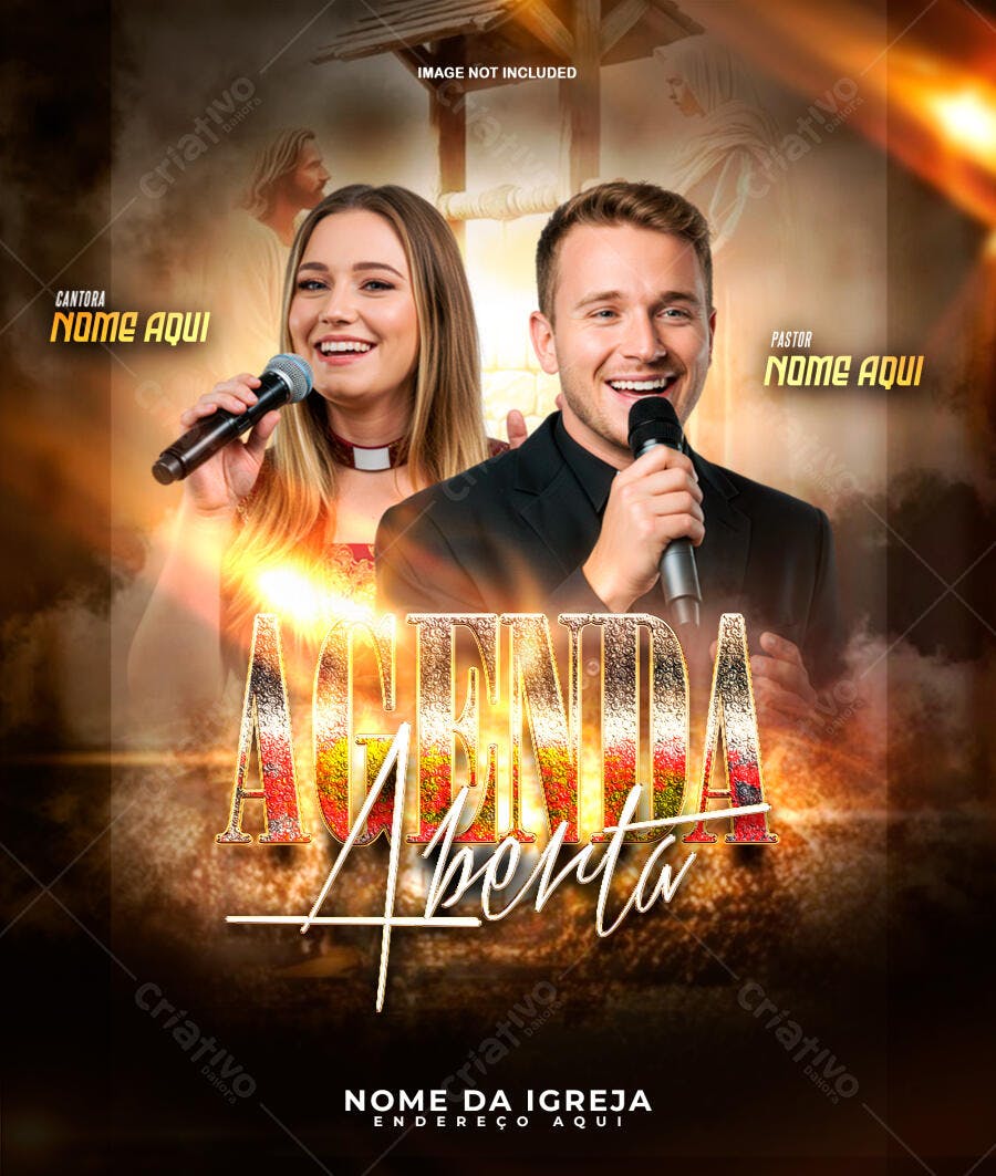 Flyer para Evento Gospel PSD Editável