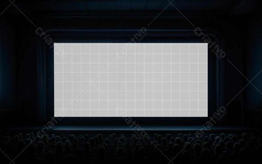 Mockup Tela de Cinema Realista: Público Assistindo