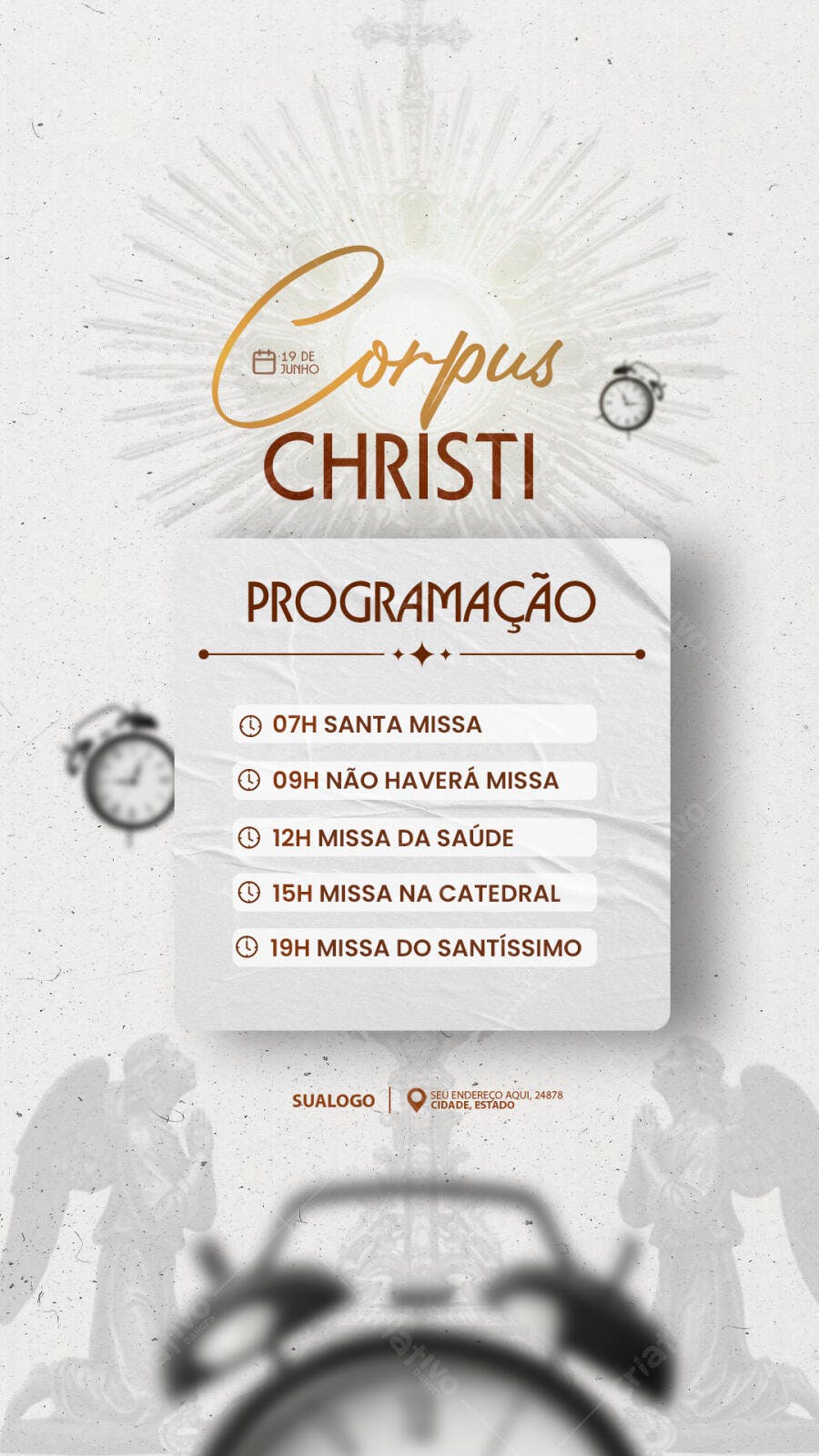 Flyer Corpus Christi 19 de Junho PSD Editável