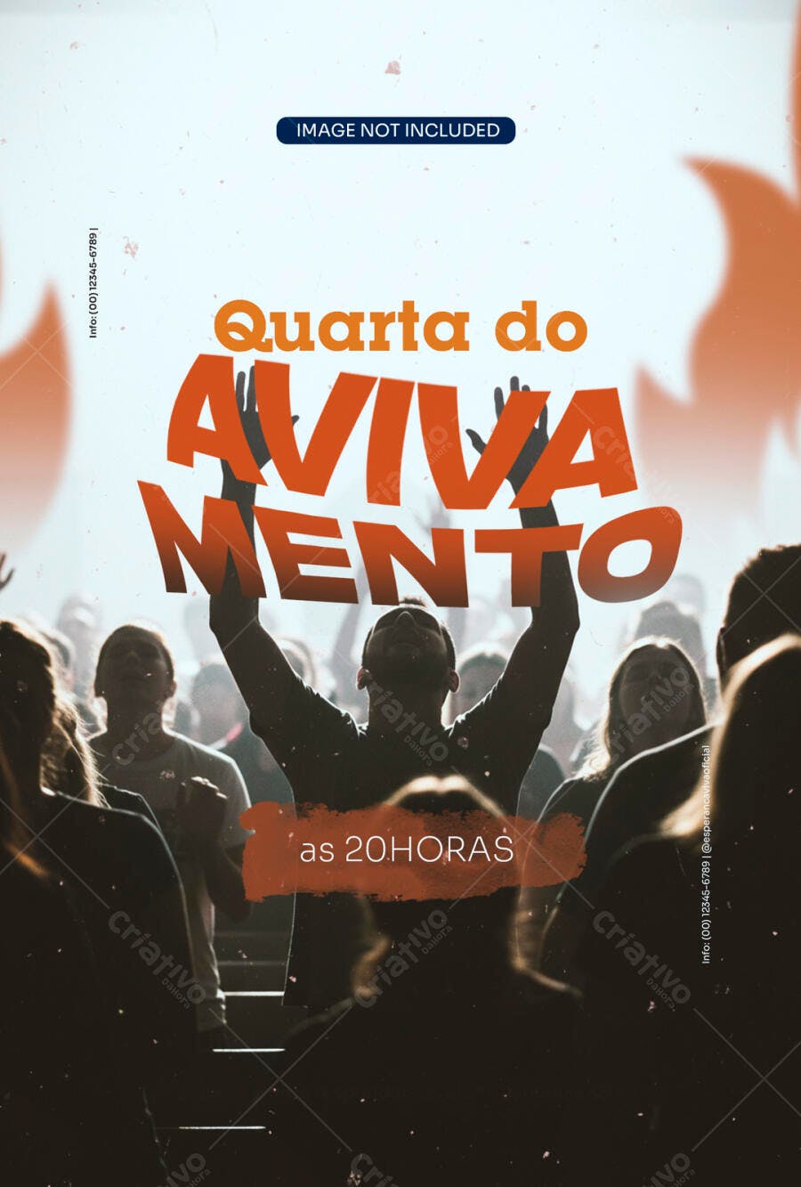 Flyer para Culto de Avivamento PSD Editável