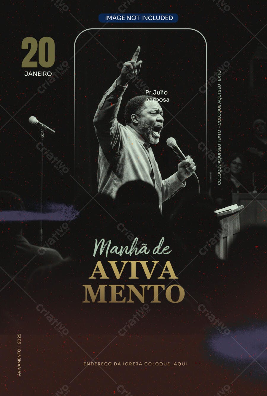 Flyer para Evento de Avivamento 20 de Janeiro PSD Editável