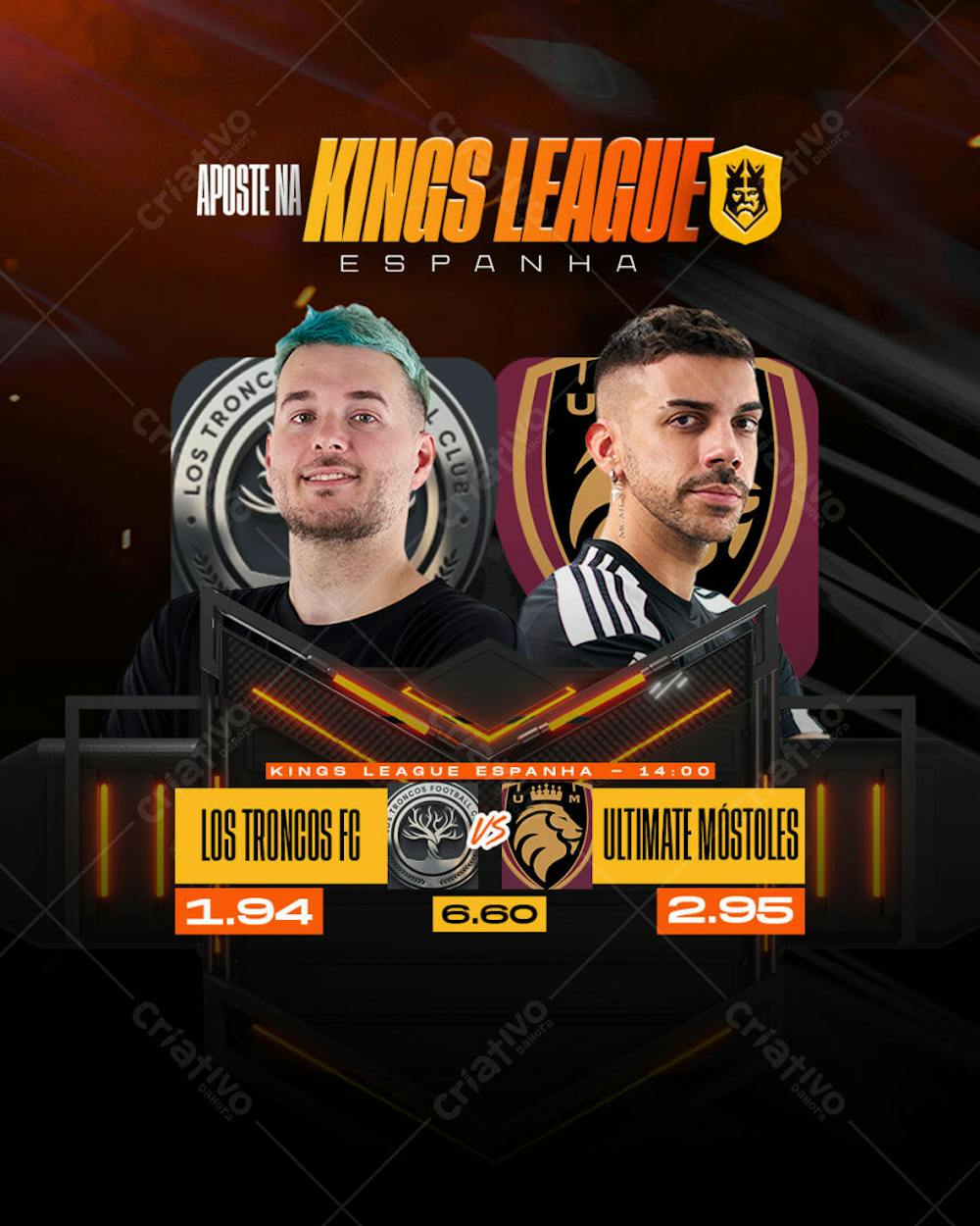 Jogo do Dia - Kings League Espanha - Los Troncos FC X Ultimate Mostoles