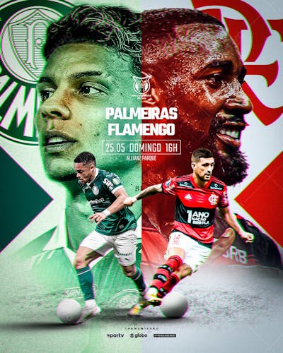 ARTE FUTEBOL PALMEIRAS VS FLAMENGO BRASILEIRÃO 2025