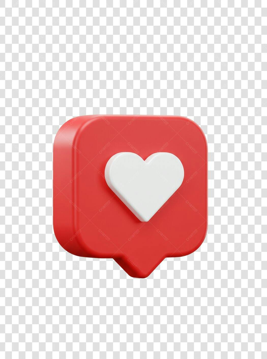 Post Instagram Curtida 3D PNG com fundo transparente