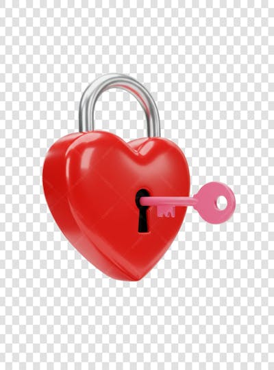 CORAÇÃO ÍCONE ELEMENTO 3D EM PNG COMPOSIÇÃO SOCIAL MEDIA (236)