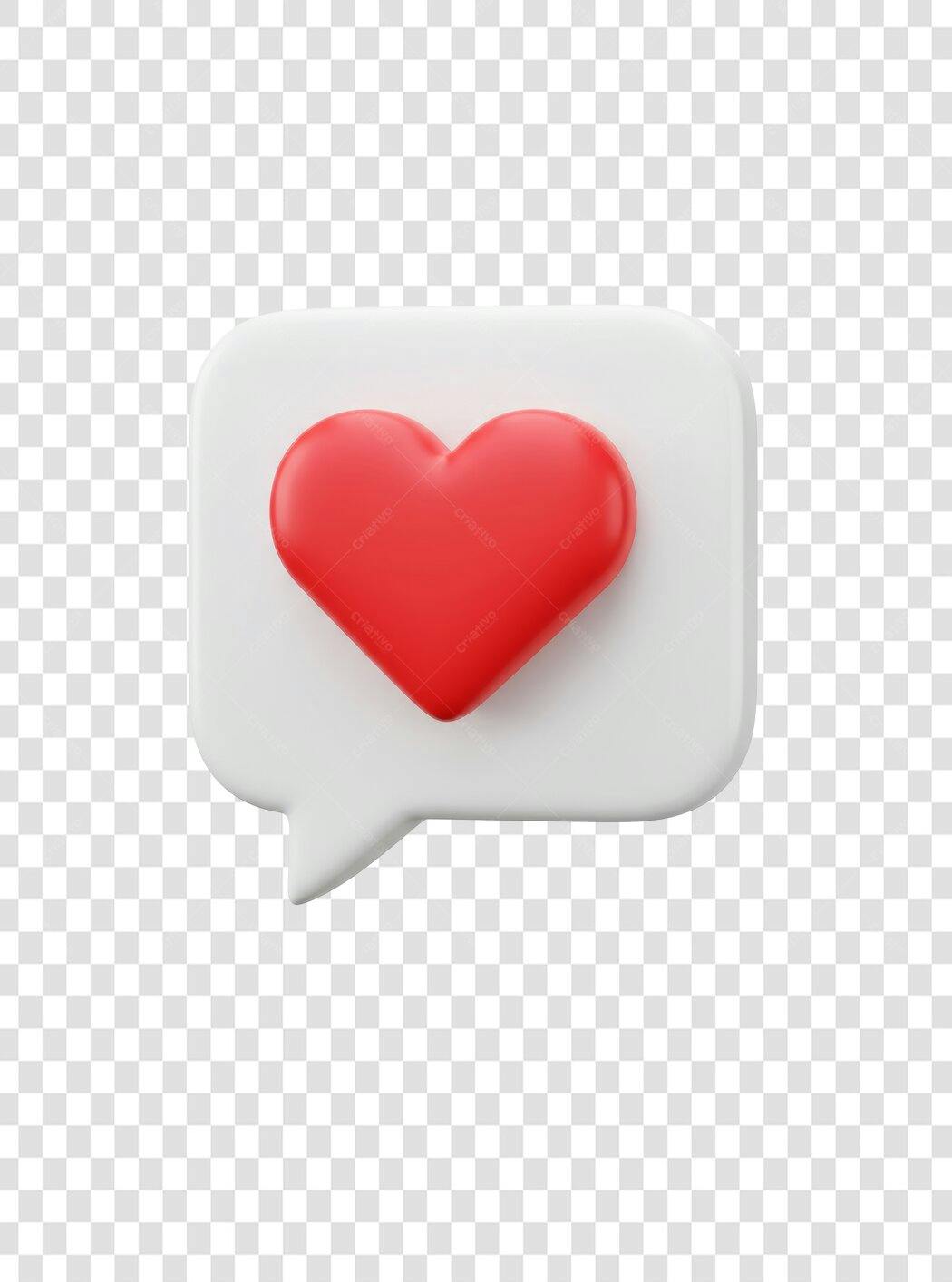Post Instagram Curtida em 3D PNG com fundo transparente