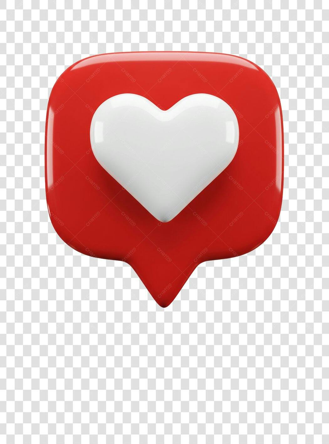 Post Instagram Curtida Vermelha e Branca PNG com fundo transparente
