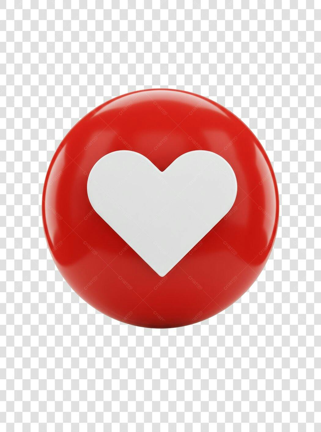Botão Curtida PNG com fundo transparente
