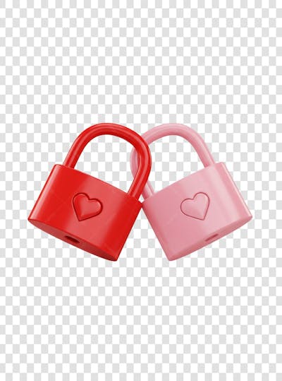 CORAÇÃO ÍCONE ELEMENTO 3D EM PNG COMPOSIÇÃO SOCIAL MEDIA (199)