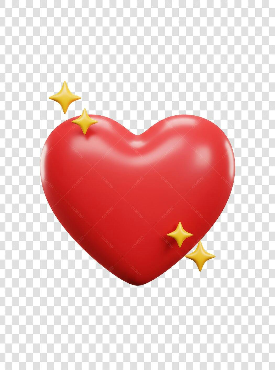 Icone PNG Coração Vermelho com fundo transparente