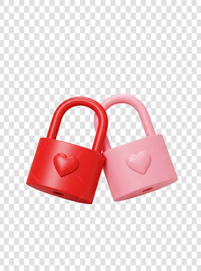 CORAÇÃO ÍCONE ELEMENTO 3D EM PNG COMPOSIÇÃO SOCIAL MEDIA (238)