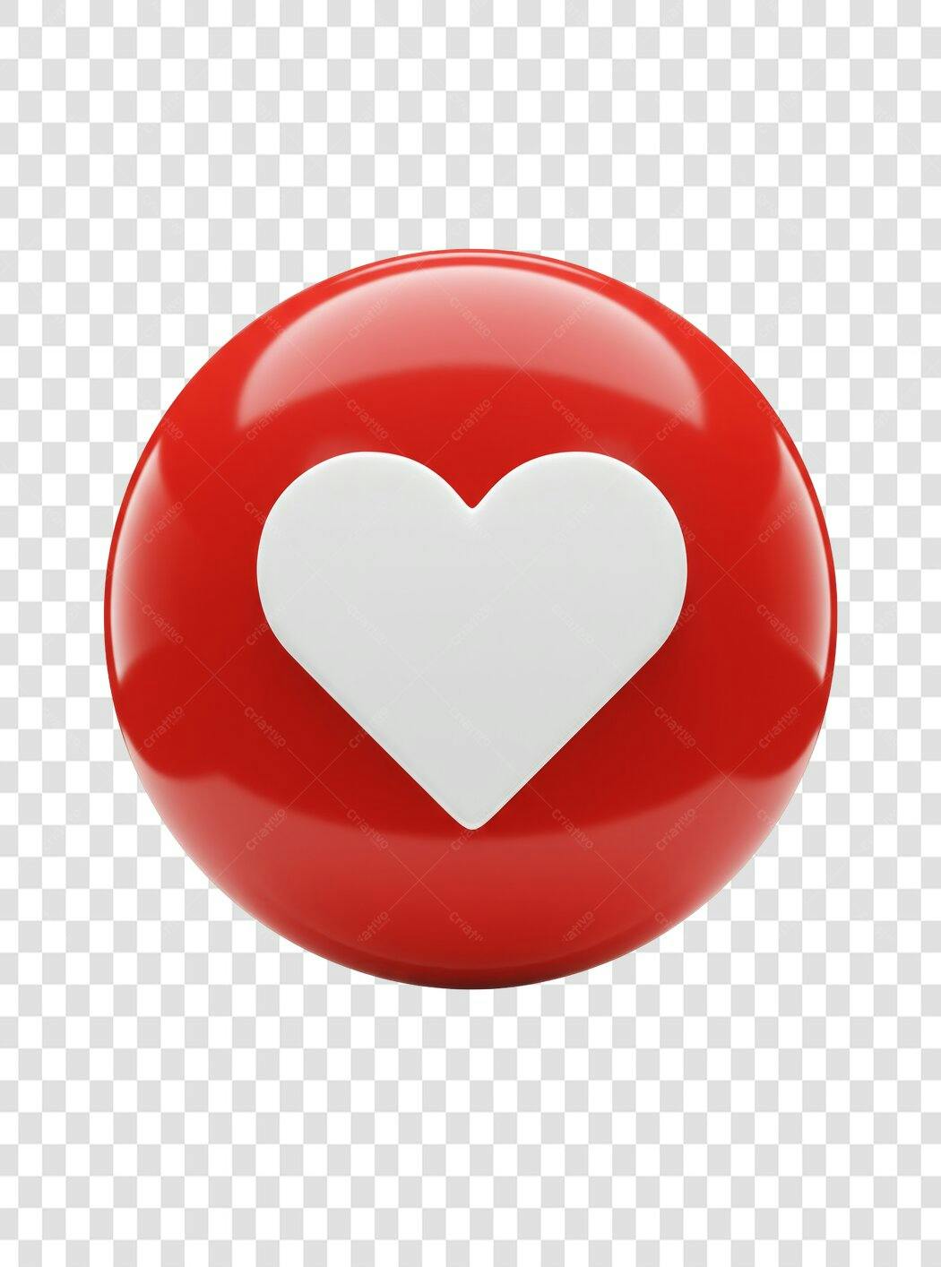 Botão Curtida PNG com fundo transparente