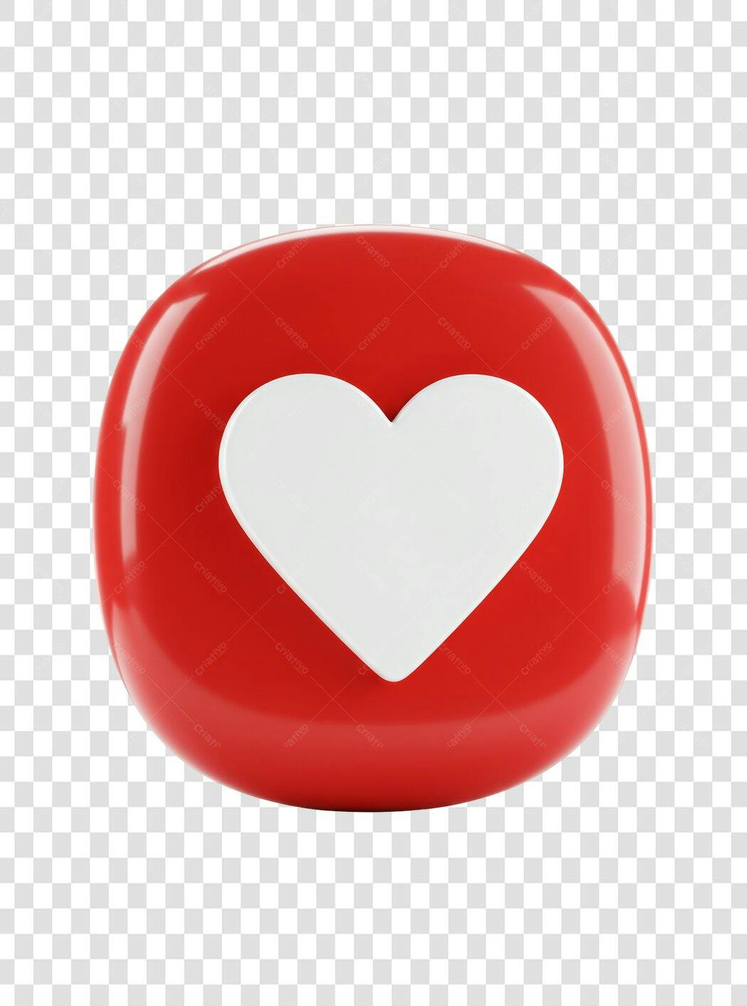 Ícone Coração Vermelho PNG com fundo transparente