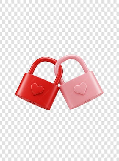 CORAÇÃO ÍCONE ELEMENTO 3D EM PNG COMPOSIÇÃO SOCIAL MEDIA (237)