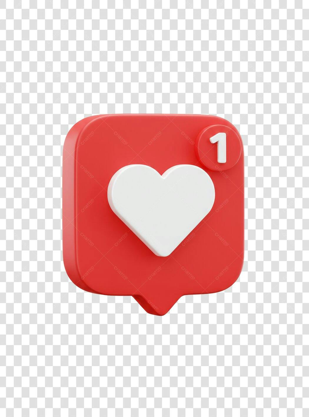 Icone Curtida Social Media PNG com fundo transparente