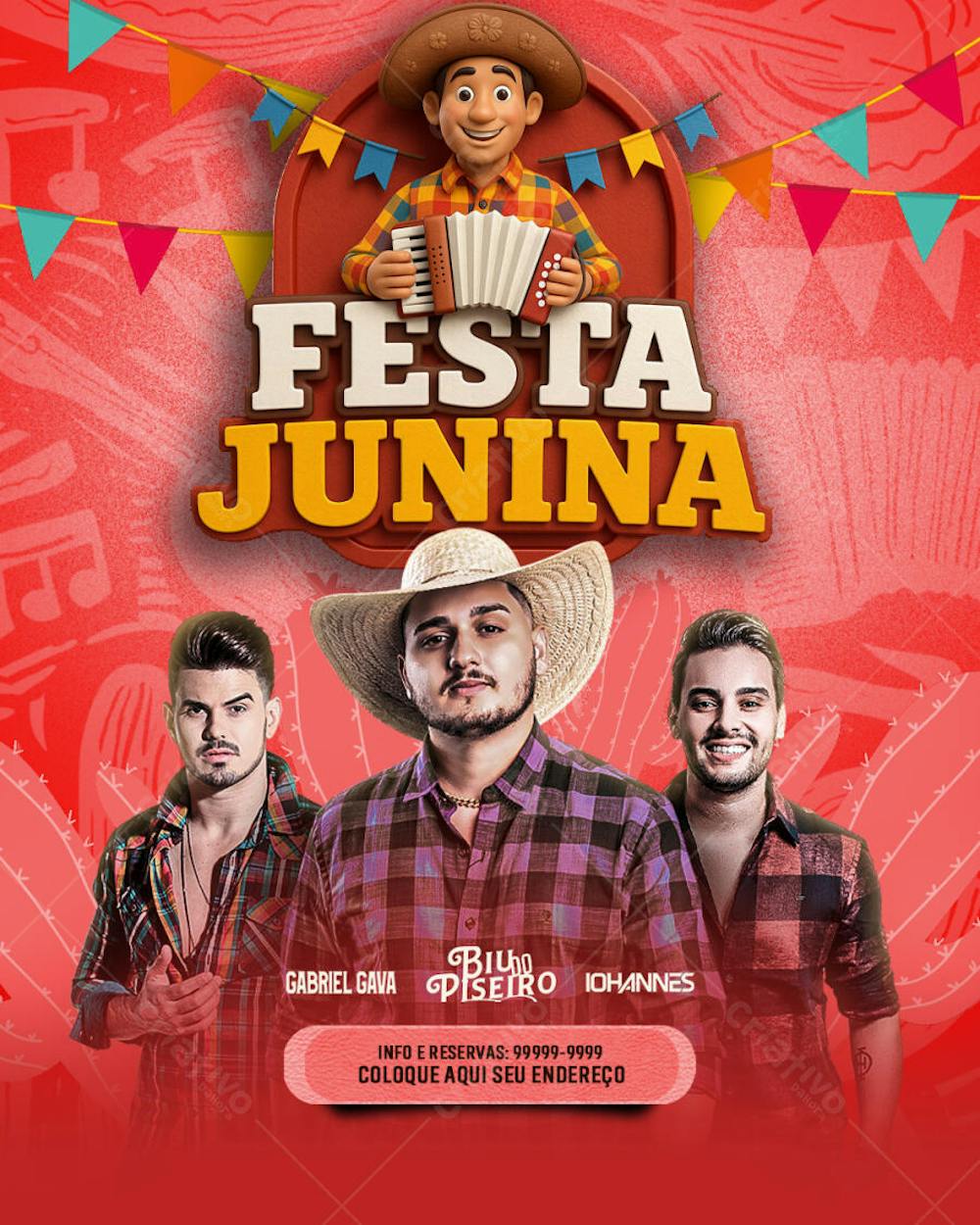 FLYER DE FESTA JUNINA HEROI DIGITAL 2025