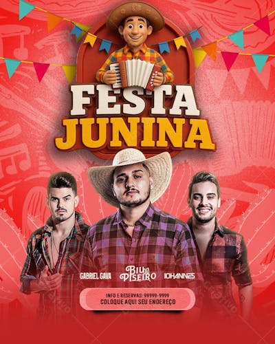 FLYER DE FESTA JUNINA HEROI DIGITAL 2025