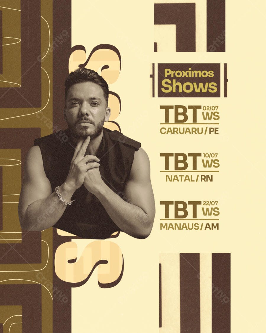 Flyer para Shows TBT PSD Editável