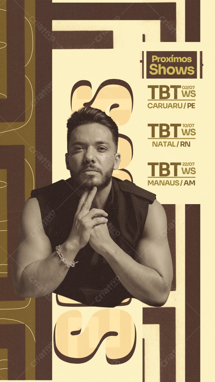 Flyer para Shows TBT PSD Editável