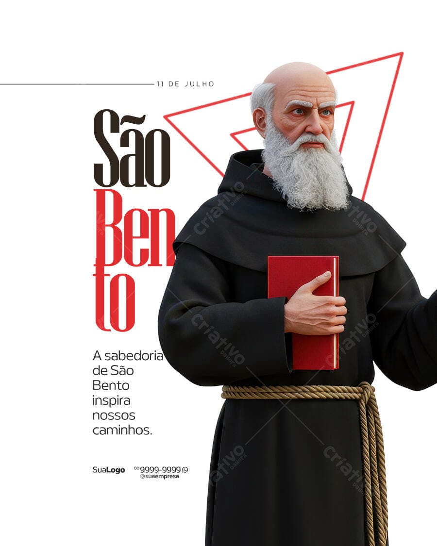 Postagem Dia de São Bento PSD Editável