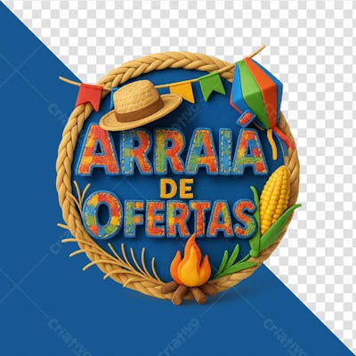 Selo 3d arraia png