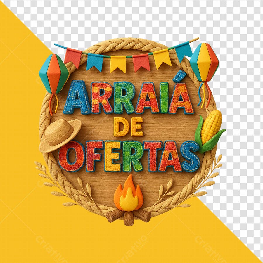Banner Arraial de Ofertas PSD Editável