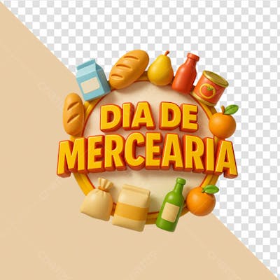 Selo dia de Mercearia para encartes png