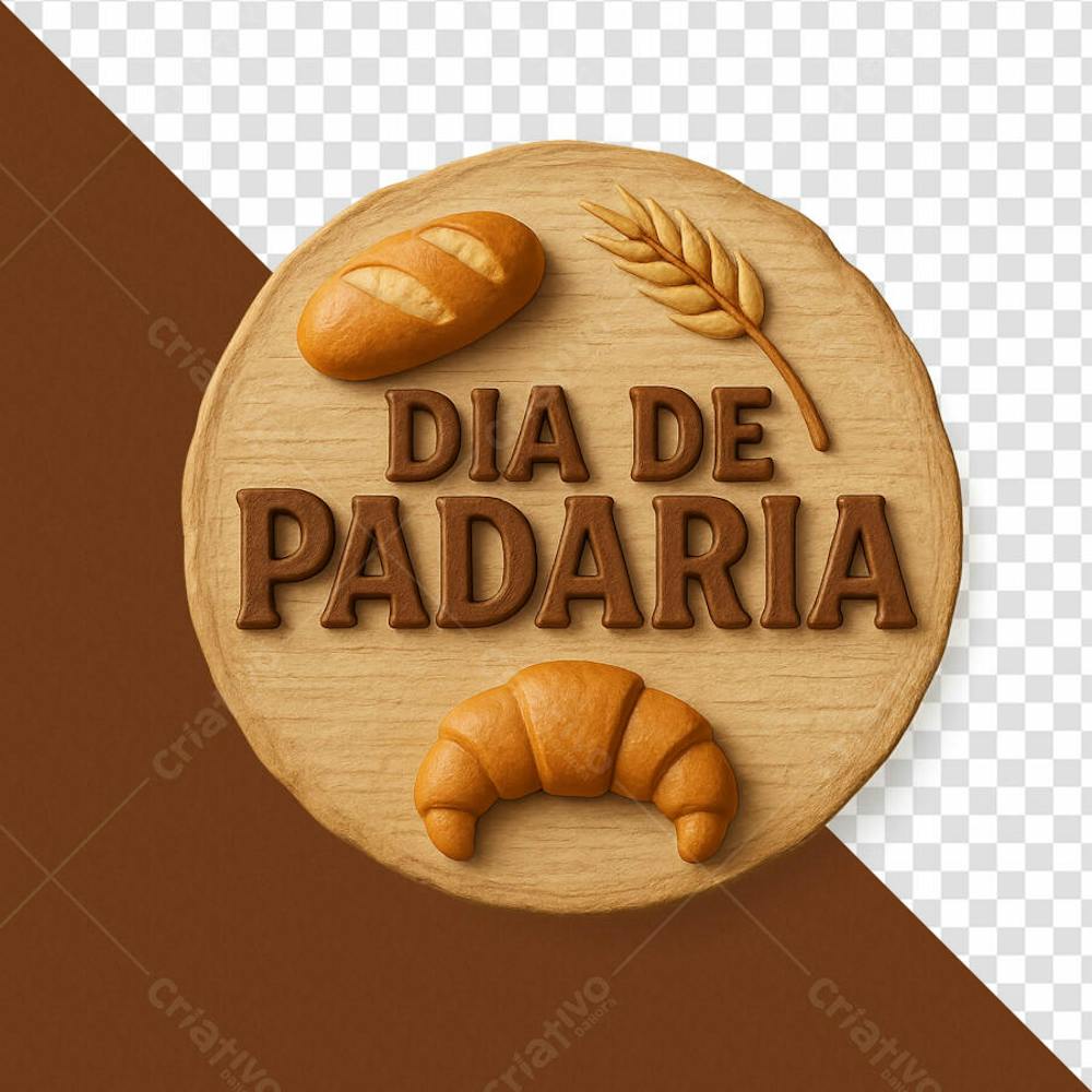 Selo dia de padaria png