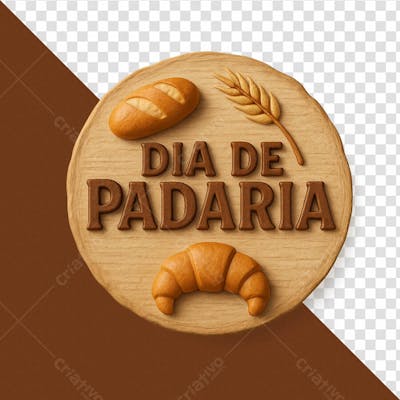 Selo dia de padaria png