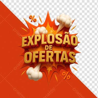 Selo explosão de ofertas png