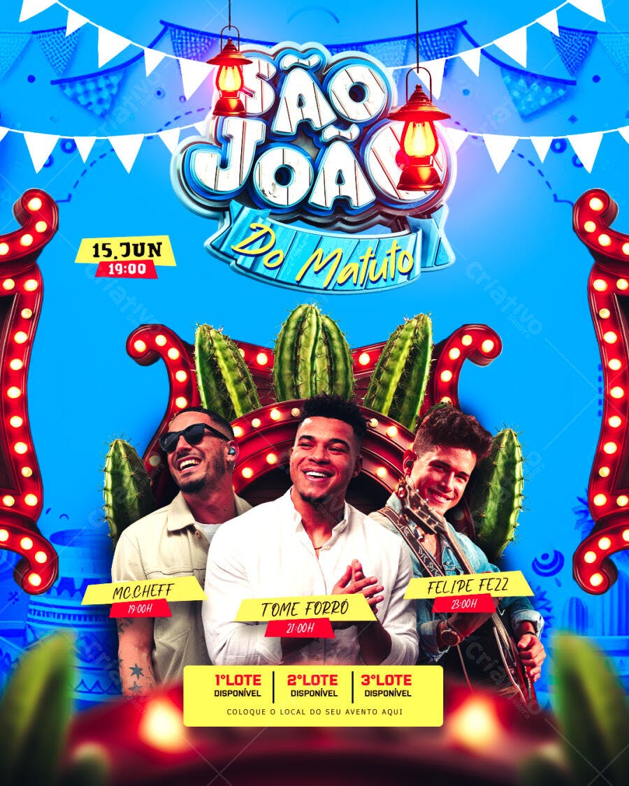 Flyer Festa Junina PSD Editável