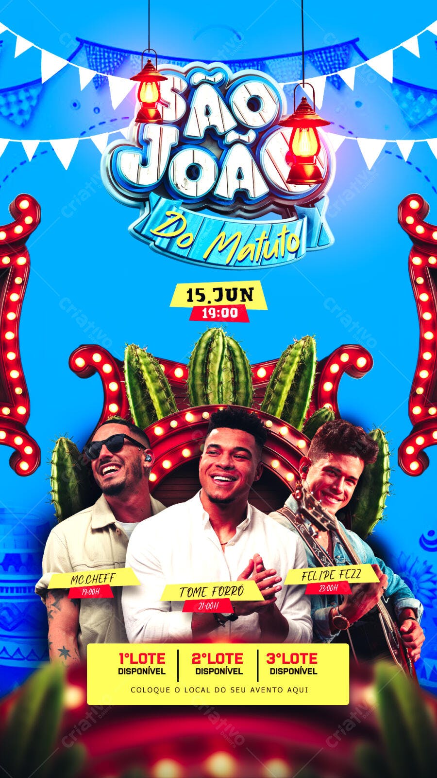 Flyer Festa Junina PSD Editável
