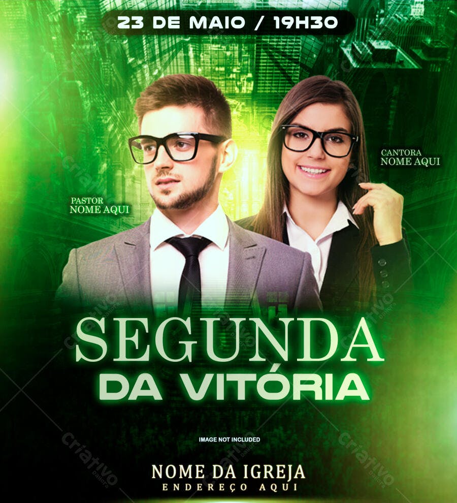 Flyer para Evento Religioso 23 de Maio PSD Editável