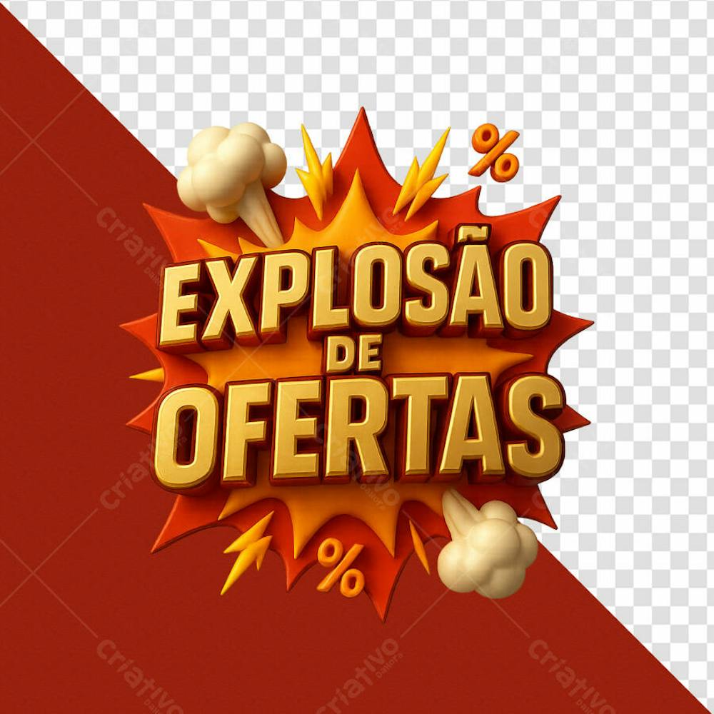 Selo explosão de ofertas vermelho