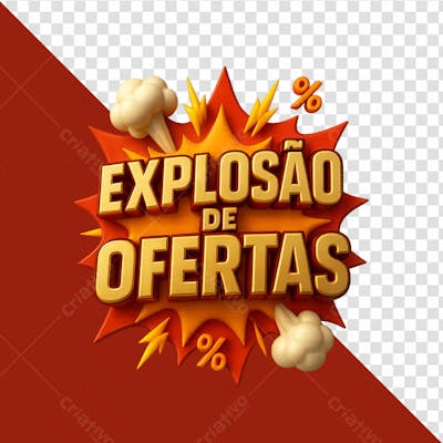Selo explosão de ofertas vermelho